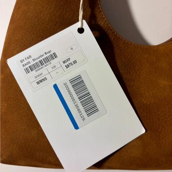 NWT $970 By Far Suede Shoulder Bag - Picture 7 of 17